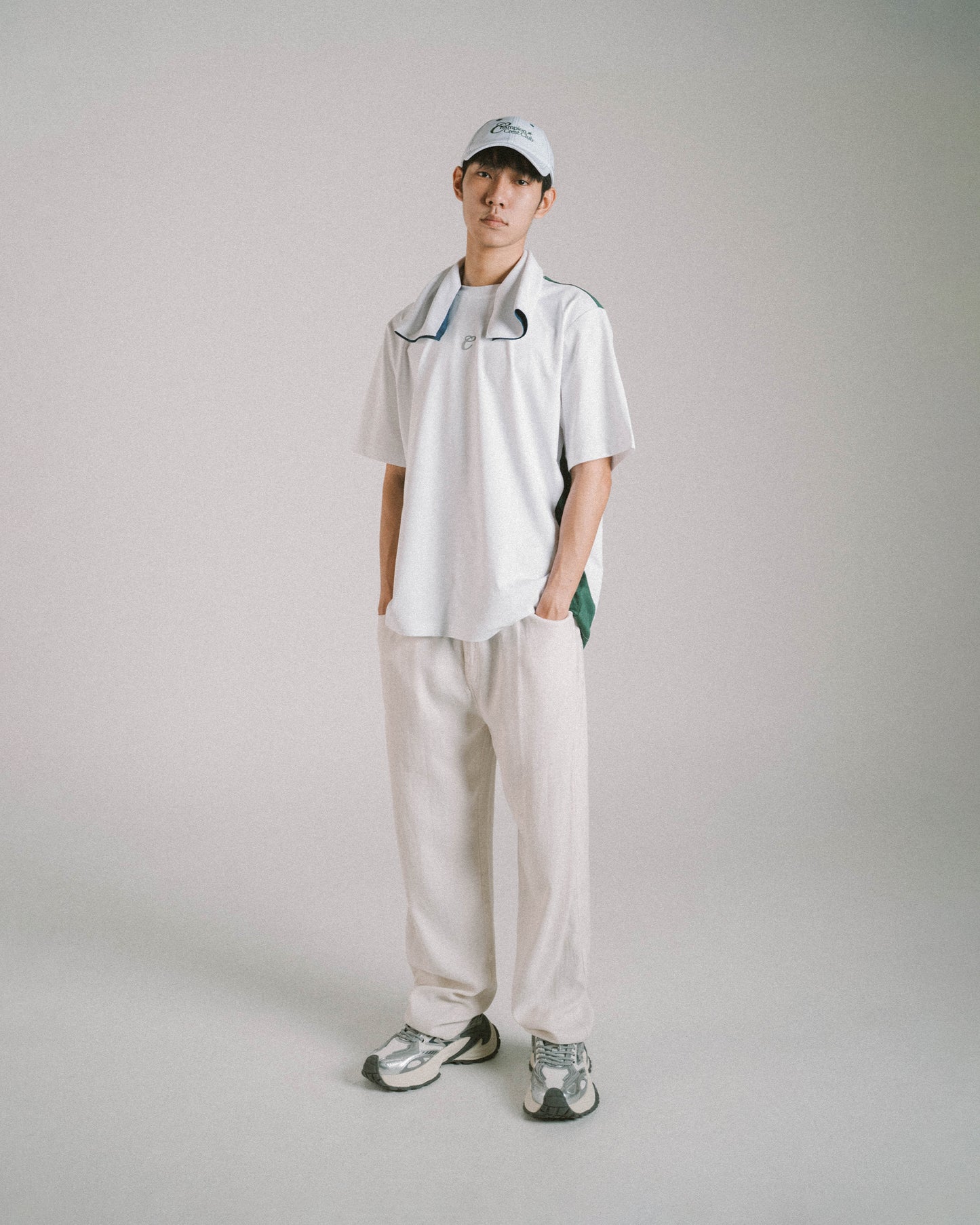 Champion Crest Club Logo Tee (White/Green)